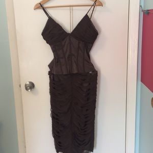 Mandalay corset top and skirt in satin and crepe